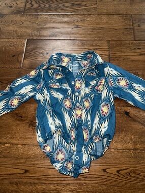 Wrangler Western Cowboy Baby Boy Onesie Size 3-6 Month